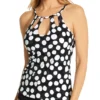 La Blanca Mod For Dot Keyhole High Neck Tankini Swim Top LB2CM85