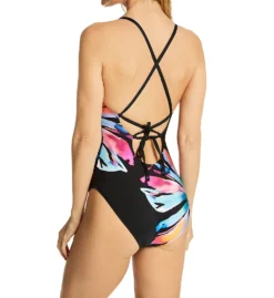 La Blanca Prism Palm Over Shoulder Mio One Piece Swimsuit LB2CX24 -Pour Moi Bikinis Shop la blanca labl01 lb2cx24 bs