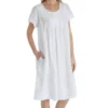 La Cera 100% Cotton Woven Cap Sleeve Embroidered Nightgown 1085G -Pour Moi Bikinis Shop la cera lace01 1085g gs