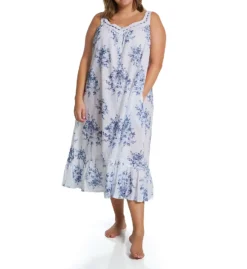 La Cera 100% Cotton Woven Sleeveless Floral Lace Yoke Gown 1211G -Pour Moi Bikinis Shop la cera lace01 1211g cs6