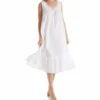 La Cera 100% Cotton Woven Sleeveless Nightgown 1283G -Pour Moi Bikinis Shop la cera lace01 1283g gs