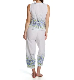 La Cera 100% Cotton Woven Sleeveless Printed Pajama Set 1487-2 -Pour Moi Bikinis Shop la cera lace01 1487 2 bs