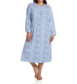 La Cera Cotton Knit Long Sleeve Nightgown 1530 -Pour Moi Bikinis Shop la cera lace01 1530 cs6