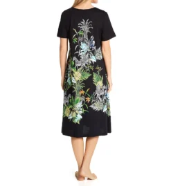 La Cera 100% Cotton Knit Short Sleeve Lounge Dress 2523 -Pour Moi Bikinis Shop la cera lace01 2523 bs