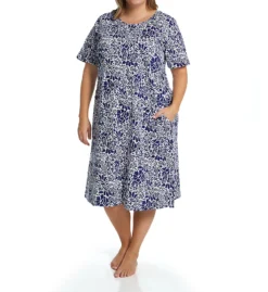 La Cera 100% Cotton Knit Short Sleeve Lounge Dress 2523 -Pour Moi Bikinis Shop la cera lace01 2523 cs6