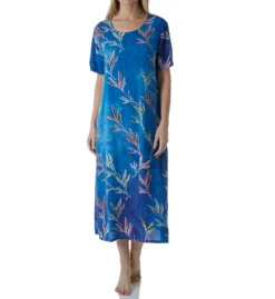 La Cera Floral Printed Lounge Dress 2767