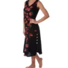 La Cera Sleeveless Rayon Floral Lounge Dress 2771
