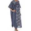 La Cera 100% Cotton Block Pattern Caftan 3004 -Pour Moi Bikinis Shop la cera lace01 3004 gs
