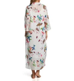 La Cera 100% Cotton Voile Lined Hummingbird Print Caftan 3055 -Pour Moi Bikinis Shop la cera lace01 3055 bs