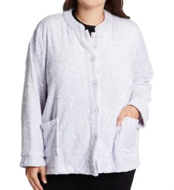 La Cera 100% Polyester Fleece Bed Jacket 8823 -Pour Moi Bikinis Shop la cera lace01 8823 cs6