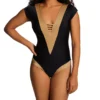 Leonisa Double Plunge Shaping One Piece Swimsuit 190952N -Pour Moi Bikinis Shop leonisa leo001 190952n gs
