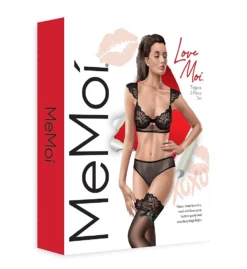 LoveMoi Tatjana Bra, Panty & Thigh Highs 3-Pc Set LOV1500 -Pour Moi Bikinis Shop lovemoi lmoi01 lov1500 cs1