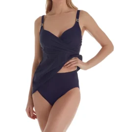 Miraclesuit Solid Surplice Underwire Tankini Swim Top 6518610 -Pour Moi Bikinis Shop miraclesuit mira01 6518610 cs1