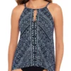 Miraclesuit Paillette Peephole Tankini Swim Top 6537560 -Pour Moi Bikinis Shop miraclesuit mira01 6537560 gs