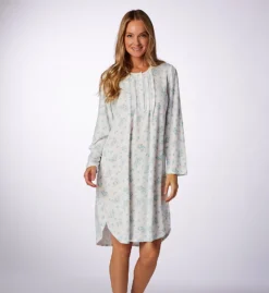 Miss Elaine Honeycomb Floral Long Sleeve Short Gown 231842 -Pour Moi Bikinis Shop miss elaine miss01 231842 cs3