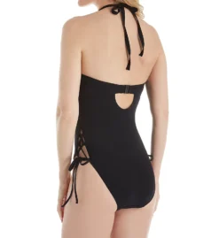 Miss Mandalay Icon Underwire Halter Plunge One Piece Swimsuit IC08UHS -Pour Moi Bikinis Shop miss mandalay mma01 ic08uhs bs