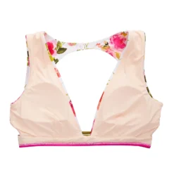 Nanette Lepore Silk Blossoms-White Alana Apex Tri Swim Top L0T1023N -Pour Moi Bikinis Shop nanette lepore nan01 l0t1023n cs2