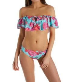Nanette Lepore Wonderland Floral Tease Off The Shoulder Swim Top NL9AH81 -Pour Moi Bikinis Shop nanette lepore nan01 nl9ah81 cs3
