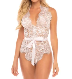 Oh La La Cheri Naomi Eyelash Lace Halter Teddy 5211025