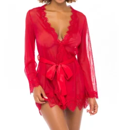 Oh La La Cheri Provence Eyelash Robe And G-String Set 9411136