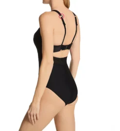 Panache Onyx Chic Moulded Plunge One Piece Swimsuit SW1910 -Pour Moi Bikinis Shop panache pana01 sw1910 bs