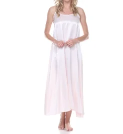 PJ Harlow Satin Long Nightgown With Gathered Back Monrow