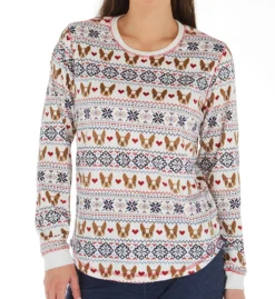 PJ Salvage Silky Velour Long Sleeve Top RUDMLS1 -Pour Moi Bikinis Shop pj salvage pjsa01 rudmls1 fs