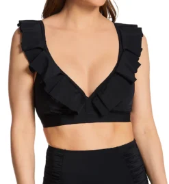 Pour Moi Space Frill Hidden Underwire Convertible Swim Top 18102