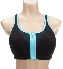 Pour Moi Energy Zip Front Padded Sports Bra 97006 -Pour Moi Bikinis Shop pour moi pmoi01 97006 fs