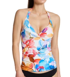 Profile By Gottex Color Rush Halter Tankini Swim Top CR1B26