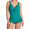 Profile By Gottex Frill Me Tie Front One Piece Swim Dress FM2125