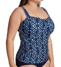 Profile By Gottex Plus Size Malaku Square Neck Tankini Swim Top M1W18 -Pour Moi Bikinis Shop profile by gottex prof01 m1w18 fs