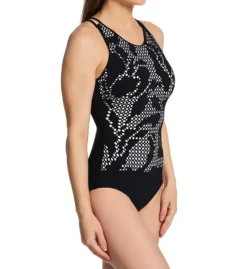 Profile By Gottex Mashrabiya High Neck One Piece Swimsuit M2049 -Pour Moi Bikinis Shop profile by gottex prof01 m2049 fs