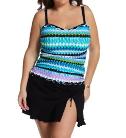 Profile By Gottex Plus Size Moroccan Escape Tankini Swim Top ME1W18 -Pour Moi Bikinis Shop profile by gottex prof01 me1w18 cs1
