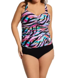 Profile By Gottex Plus Wild Parade D Cup Underwire Tankini Swim Top WP1W18 -Pour Moi Bikinis Shop profile by gottex prof01 wp1w18 cs1