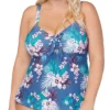 Raisins Curve Plus Size Haleiwa Zanzibar Tankini Swim Top E840545
