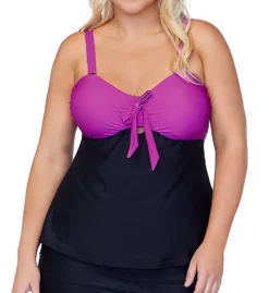 Raisins Curve Plus Size Costa Blanca Zanzibar Tankini Swim Top E841045