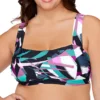 Raisins Curve Plus Size Stir It Up Jamaica Bra Swim Top G840405
