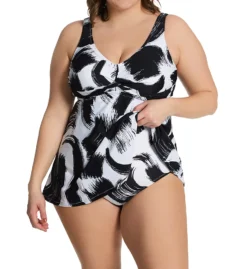 Raisins Curve Plus Size Calaya Lucia V-Neck Swim Dress J840185 -Pour Moi Bikinis Shop raisins curve raic01 j840185 cs1