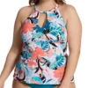 Raisins Curve Plus Size Bondi Rosalie High Neck Tankini Swim Top J840225 -Pour Moi Bikinis Shop raisins curve raic01 j840225 gs