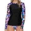 Raisins Salt + Soul Back Zip Rashguard Swim Top G710193