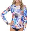 Raisins Haleiwa Back Zip Rashguard Swim Top G711093 -Pour Moi Bikinis Shop raisins rais01 g711093 gs