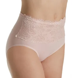 Rhonda Shear Seamless Brief Panty With Lace Overlay 4220