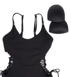 Robin Piccone Aubrey Lace Up One Piece Swimsuit 221715 -Pour Moi Bikinis Shop robin piccone rp01 221715 cs6