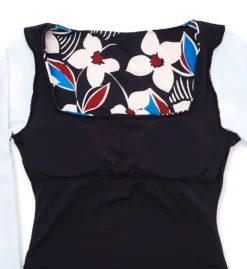 Sanctuary Moody Blooms Long Sleeve High Leg One Pc Swimsuit B23241 -Pour Moi Bikinis Shop sanctuary san01 b23241 cs5