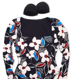 Sanctuary Moody Blooms Long Sleeve High Leg One Pc Swimsuit B23241 -Pour Moi Bikinis Shop sanctuary san01 b23241 cs6