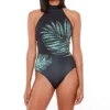 Sanctuary Palmetto Paradise High Neck Mio One Piece Swimsuit PP21212 -Pour Moi Bikinis Shop sanctuary san01 pp21212 gs