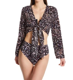 Sanctuary Stay Cool Leopard Knot Front Cover Up Top SC22804 -Pour Moi Bikinis Shop sanctuary san01 sc22804 cs1
