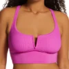 Sanctuary Sandbar Solids V-Wire Crop Racerback Swim Top SS21404 -Pour Moi Bikinis Shop sanctuary san01 ss21404 gs