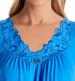 Shadowline Rosebud Nylon Tricot Short Sleeve 40 Inch Gown 36222 -Pour Moi Bikinis Shop shadowline shdw01 36222 cs1